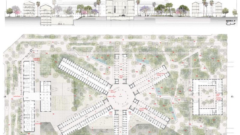 Model Batega plànol de la planta baixa i alçat