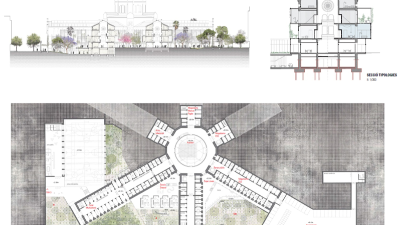 Model Batega plànol de la planta soterrani i alçat